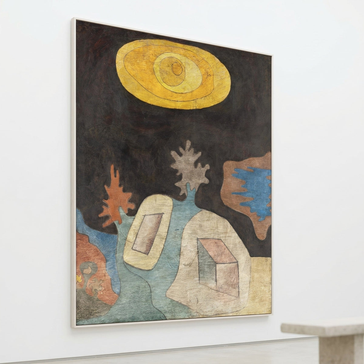 Paul Klee | Large Black Yellow Abstract Canvas Wall Art | Sun-Eye over Landscape