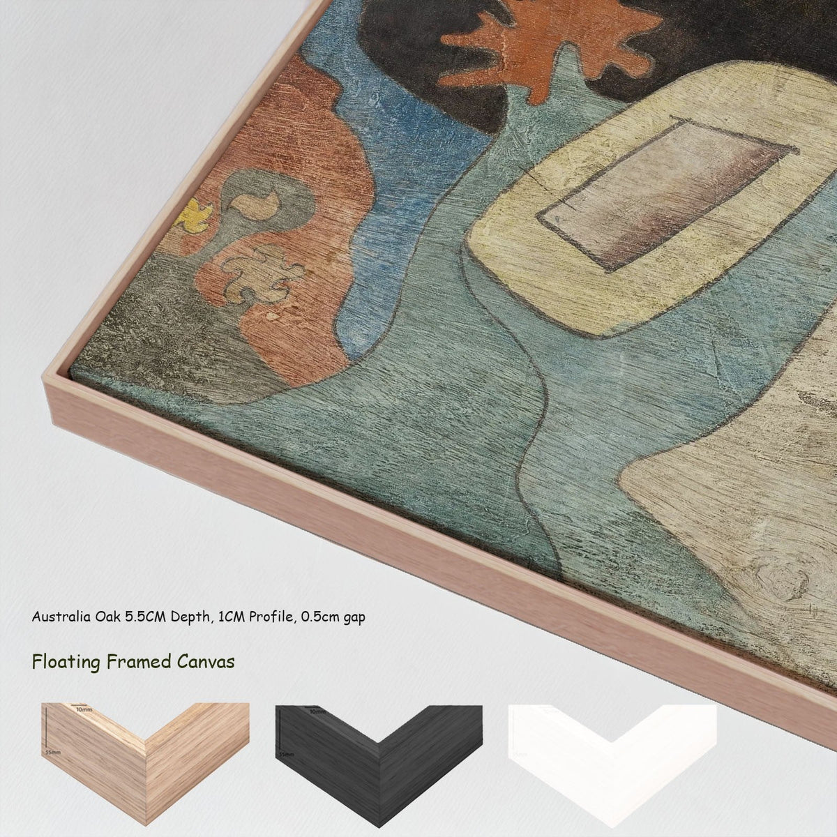 Paul Klee — Untitled (Sun-Eye over Landscape) canvas wall art with floating frame options