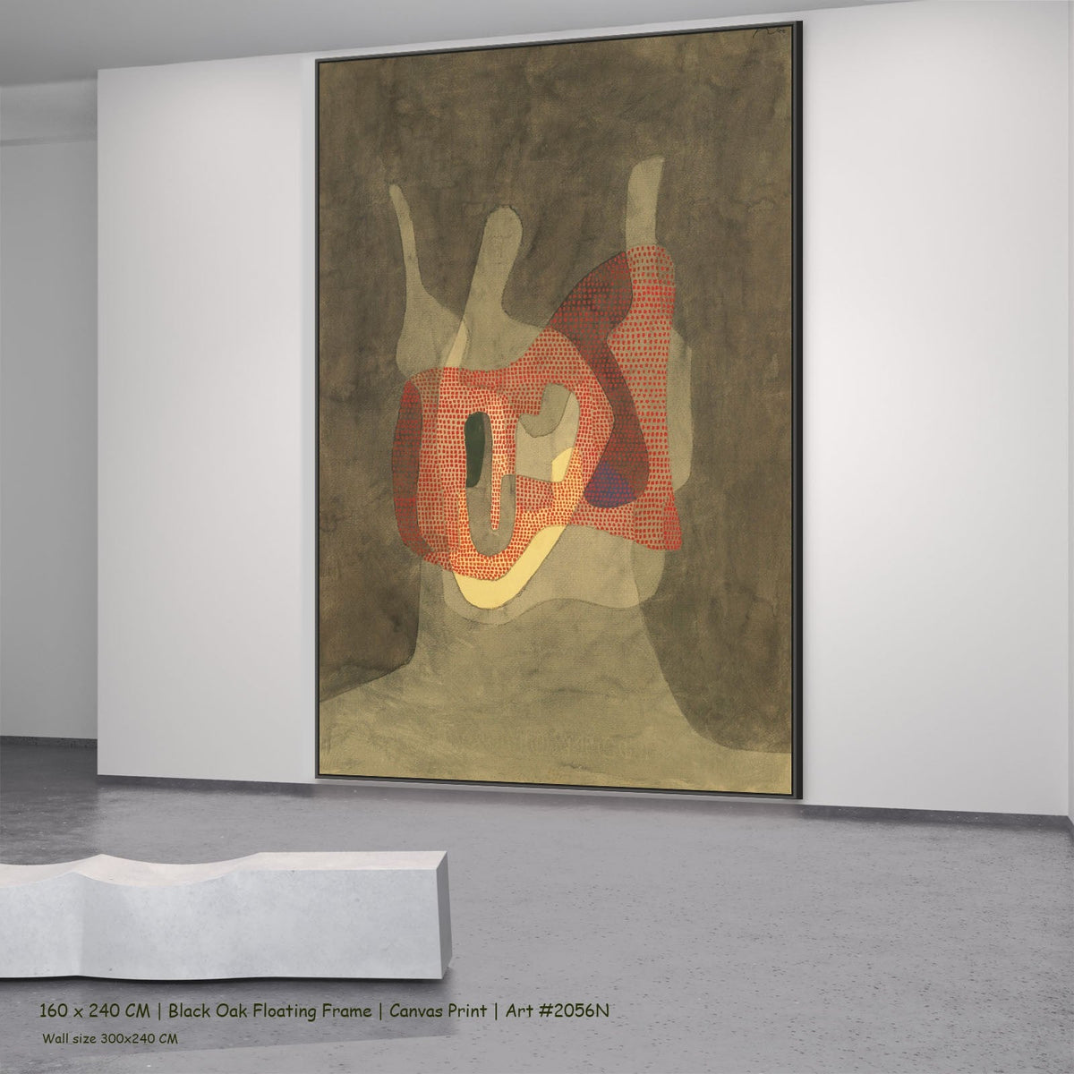 Paul Klee, The Protector — 160x240 black oak floating frame 3