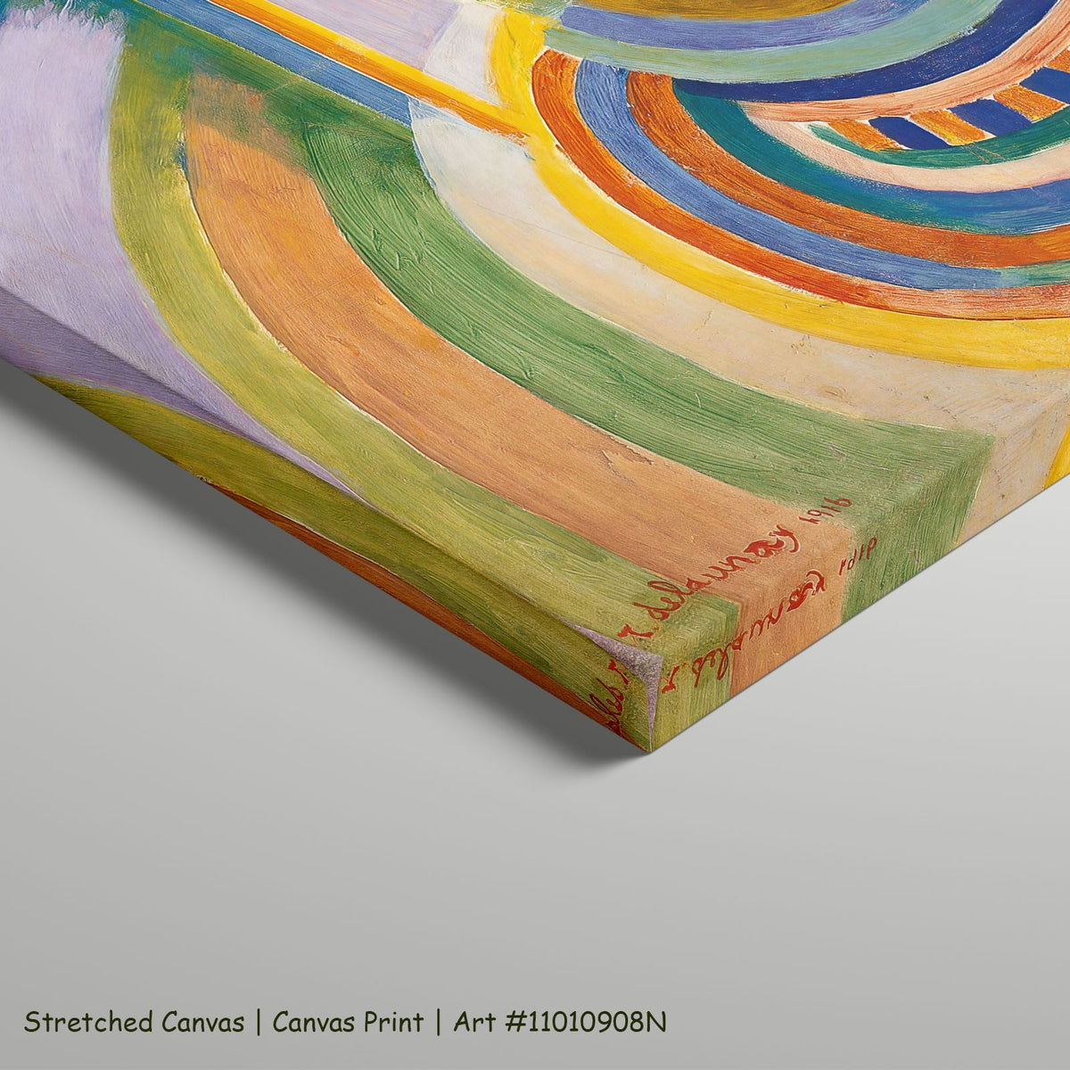 Portuguese Woman by Robert Delaunay as a large stretched yellow and blue Cubist canvas print