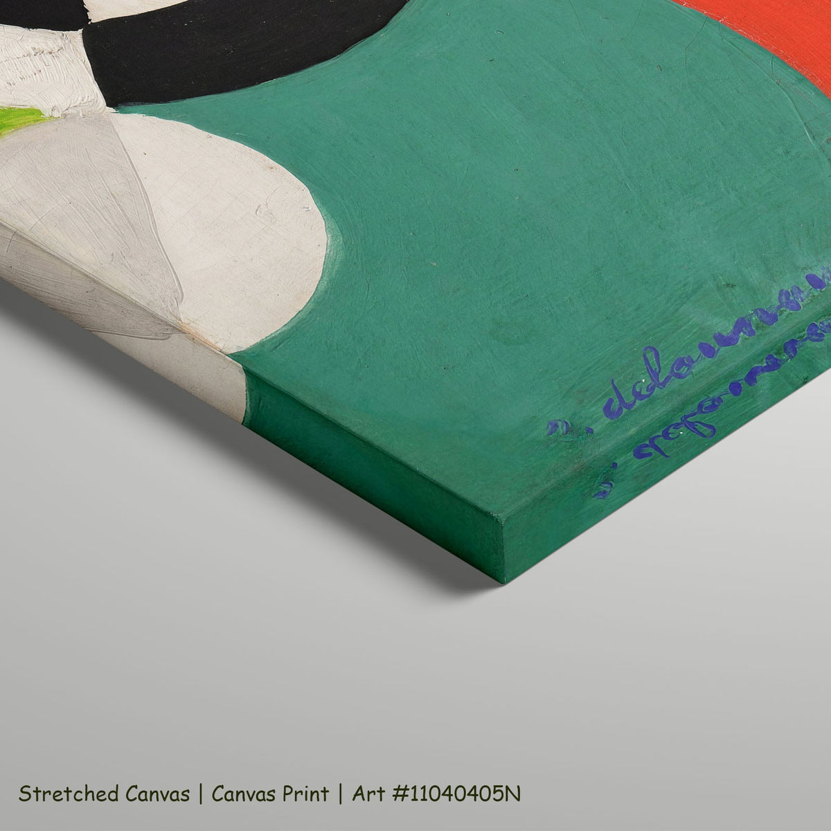 Rythme by Robert Delaunay as a large stretched olive and black Geometric Abstract canvas print