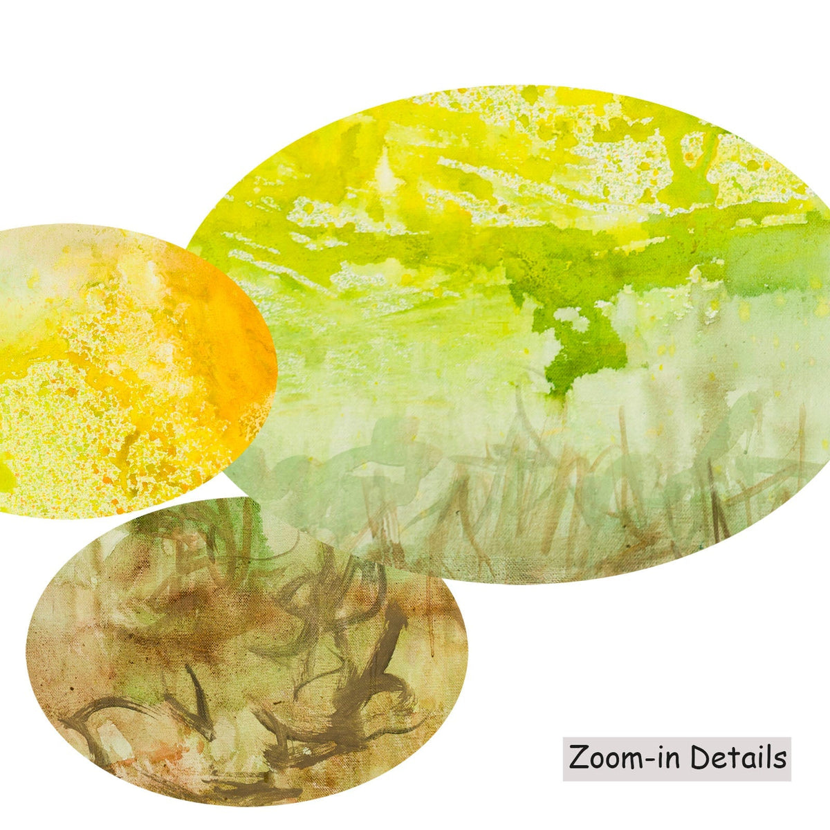 Summer Jiang — Cycle Without Resistance canvas — close-up of brushwork texture and surface
