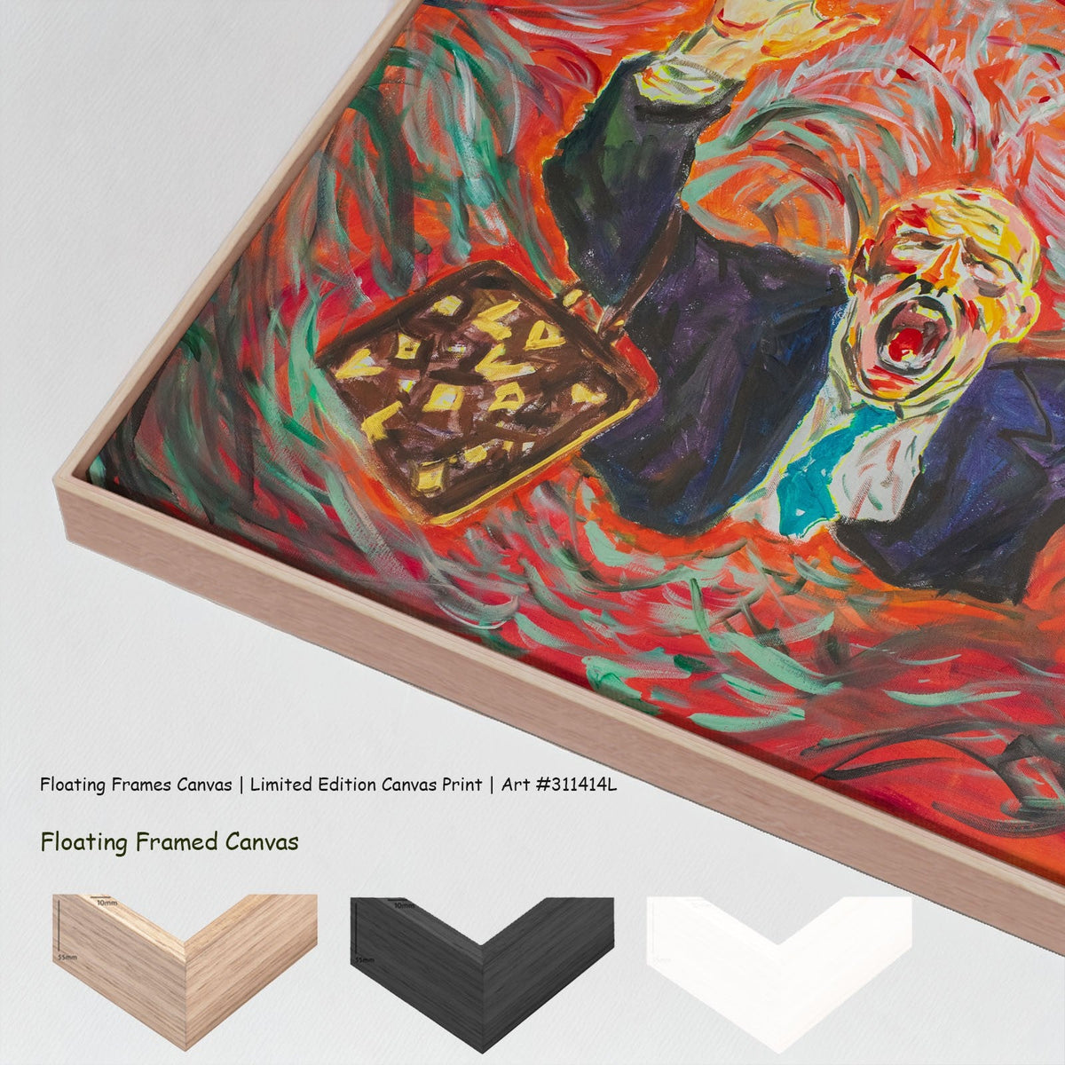 Summer Jiang — Drowning Dishonesty Large canvas wall art with floating frame options