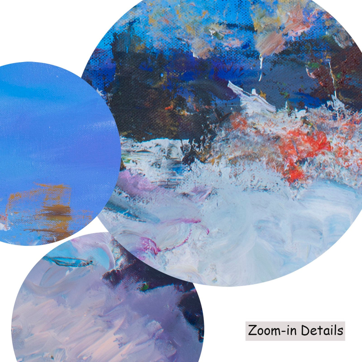 Summer Jiang — Holding On canvas — close-up of brushwork texture and surface