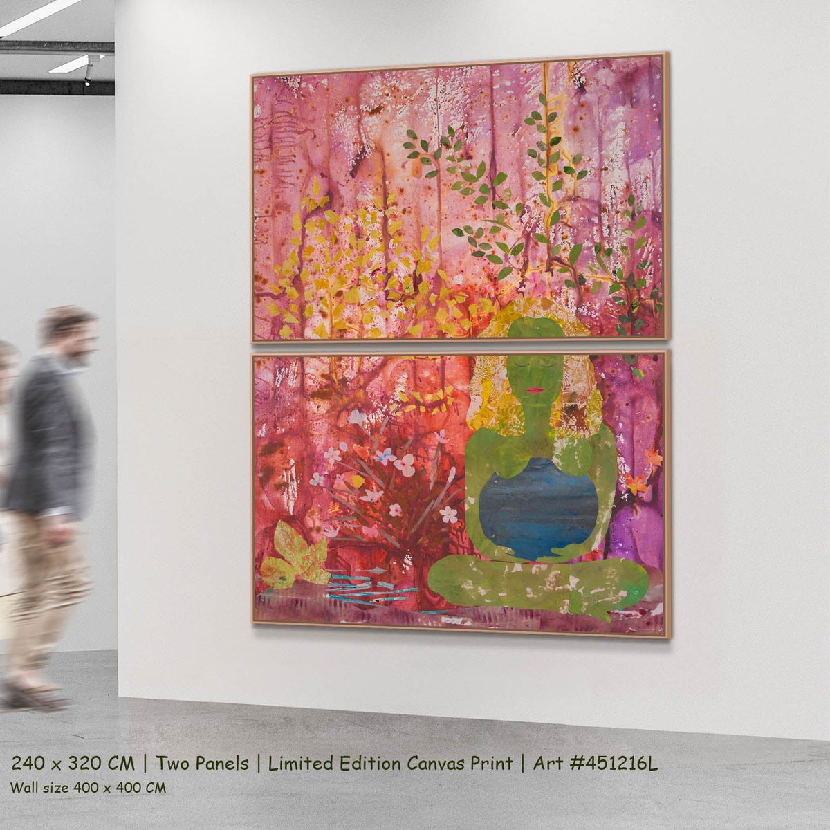 Summer Jiang — Mother Earth Abstract two-panel canvas wall art set, 240 × 320 cm