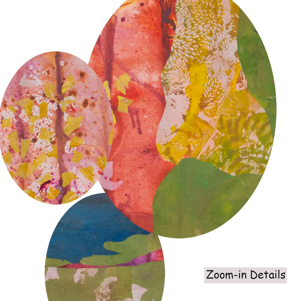 Summer Jiang — Mother Earth canvas — close-up of brushwork texture and surface