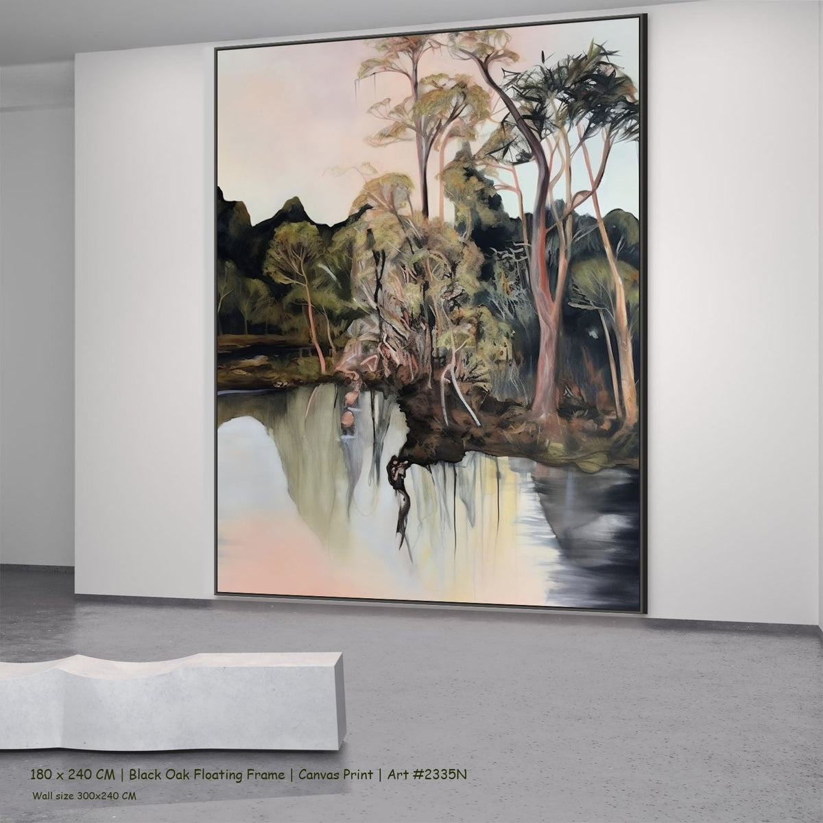 Summer Jiang, Murray River — 180x240 black oak floating frame 3