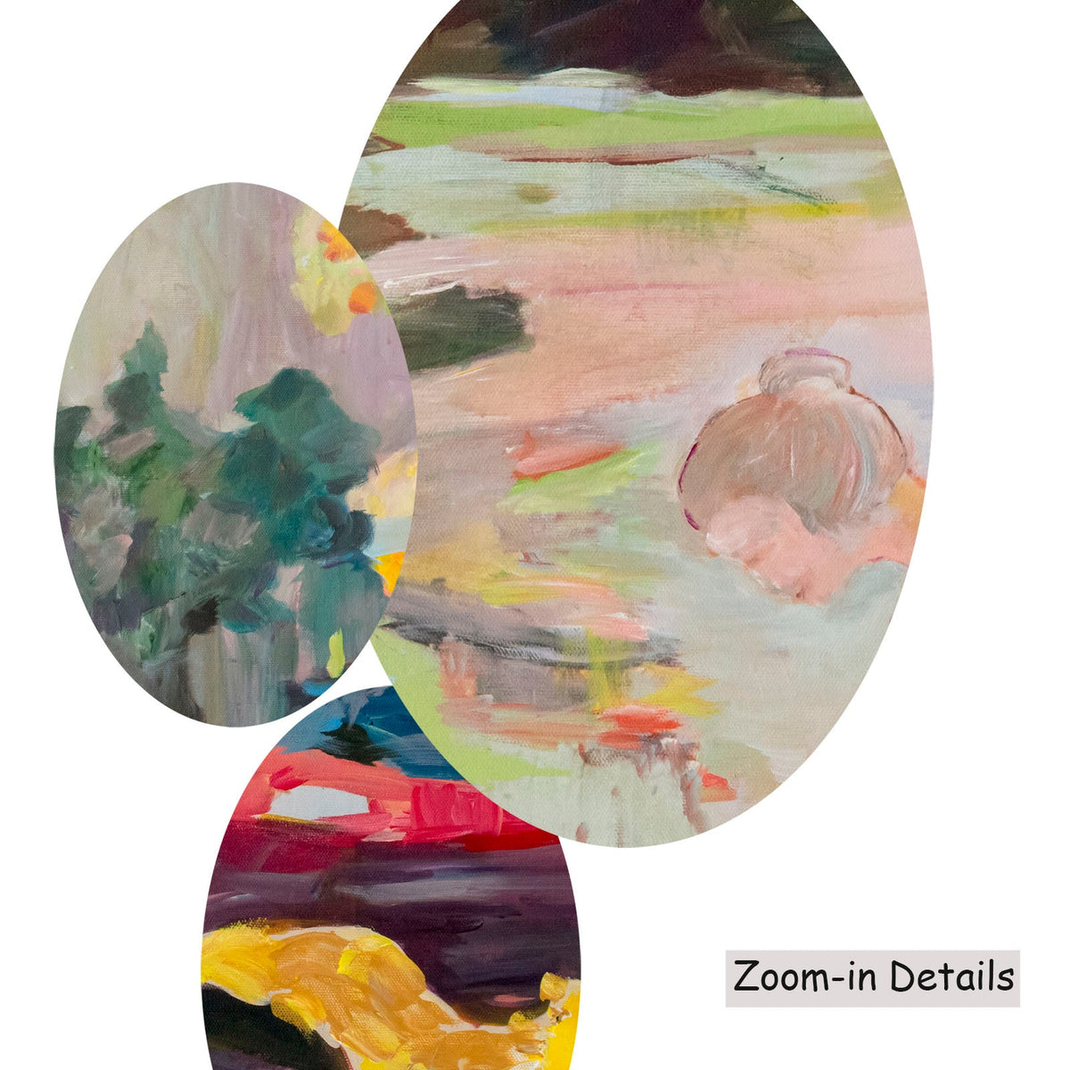 Summer Jiang — Soundless canvas — close-up of brushwork texture and surface