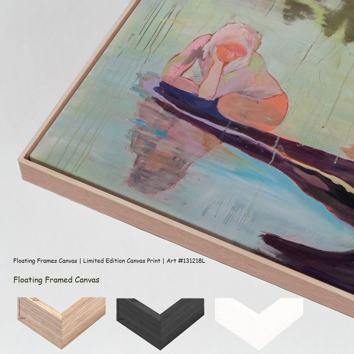 Summer Jiang — Soundless Large canvas wall art with floating frame options