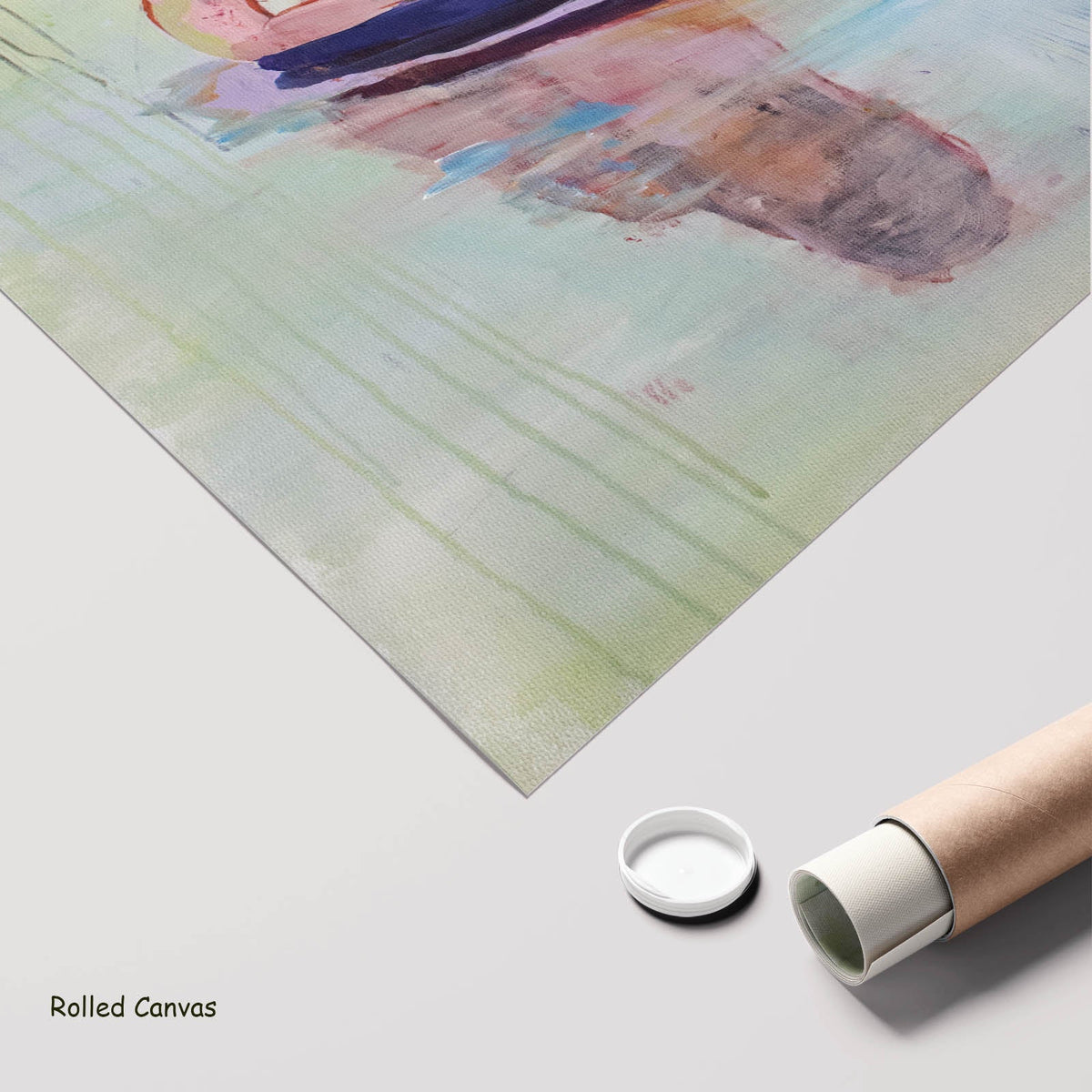 Summer Jiang — Soundless Large Abstract art as a rolled canvas print