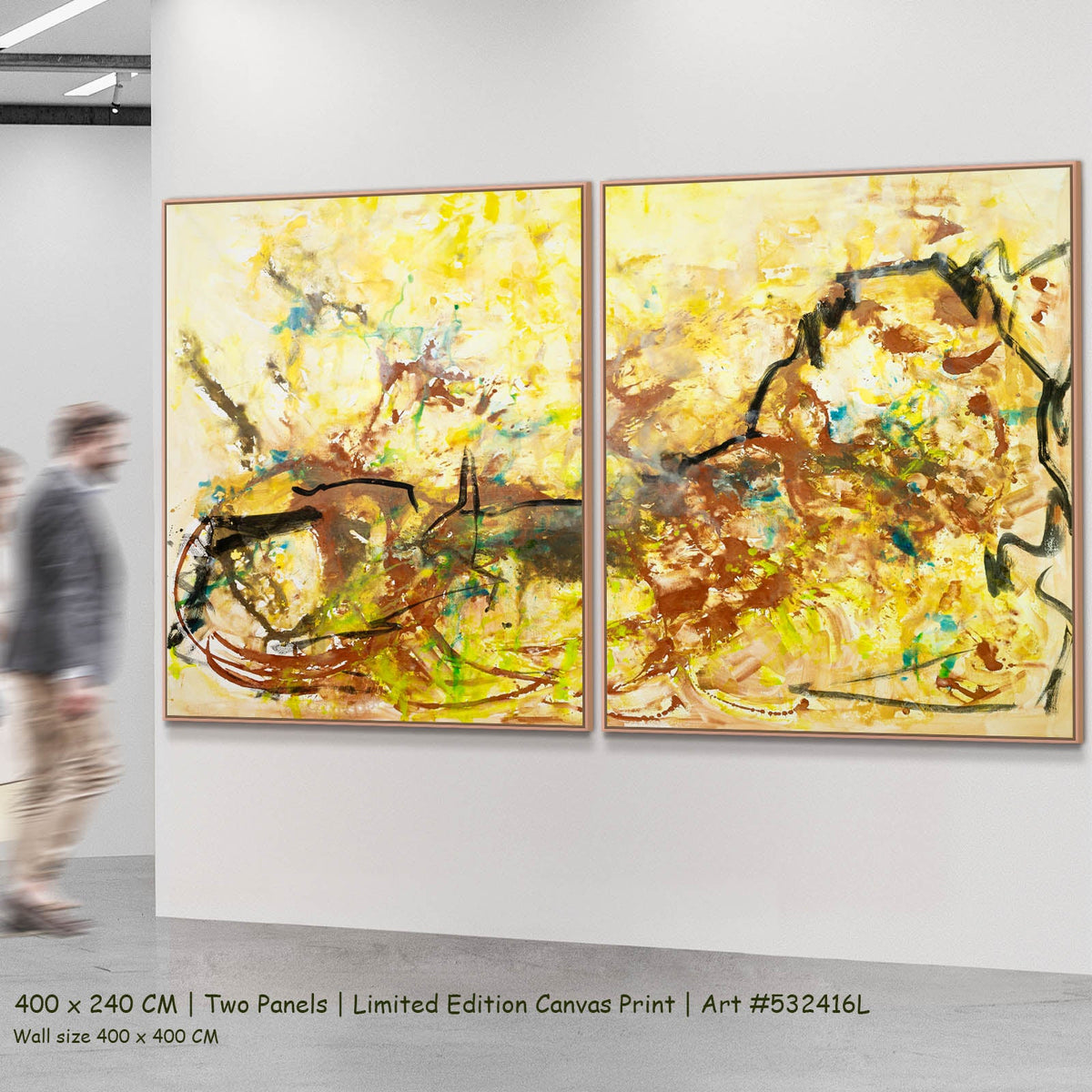 Summer Jiang — The Climb Large Modern two-panel canvas wall art set