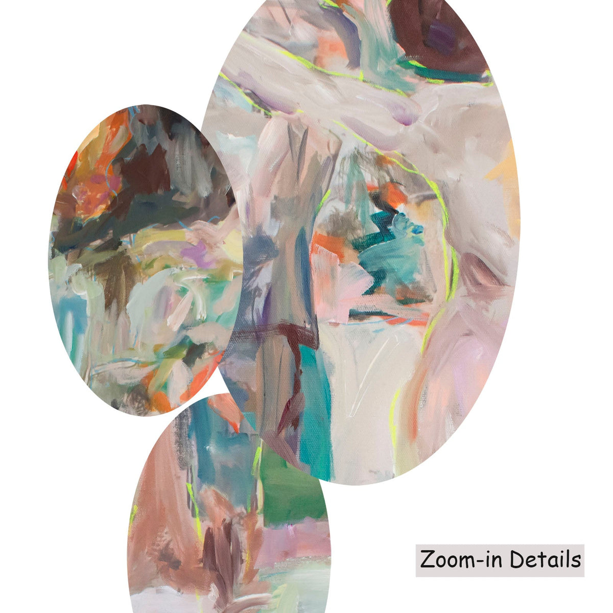 Summer Jiang — The Life I Planned canvas — close-up of brushwork texture and surface