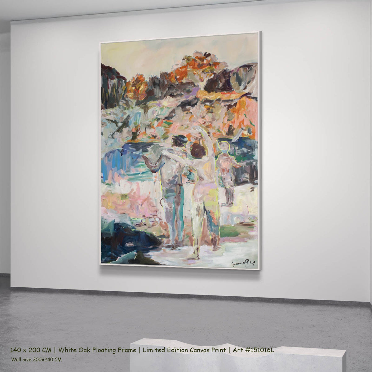 Summer Jiang — The Life I Planned Modern canvas wall art in a white oak floating frame, 140 × 200 cm