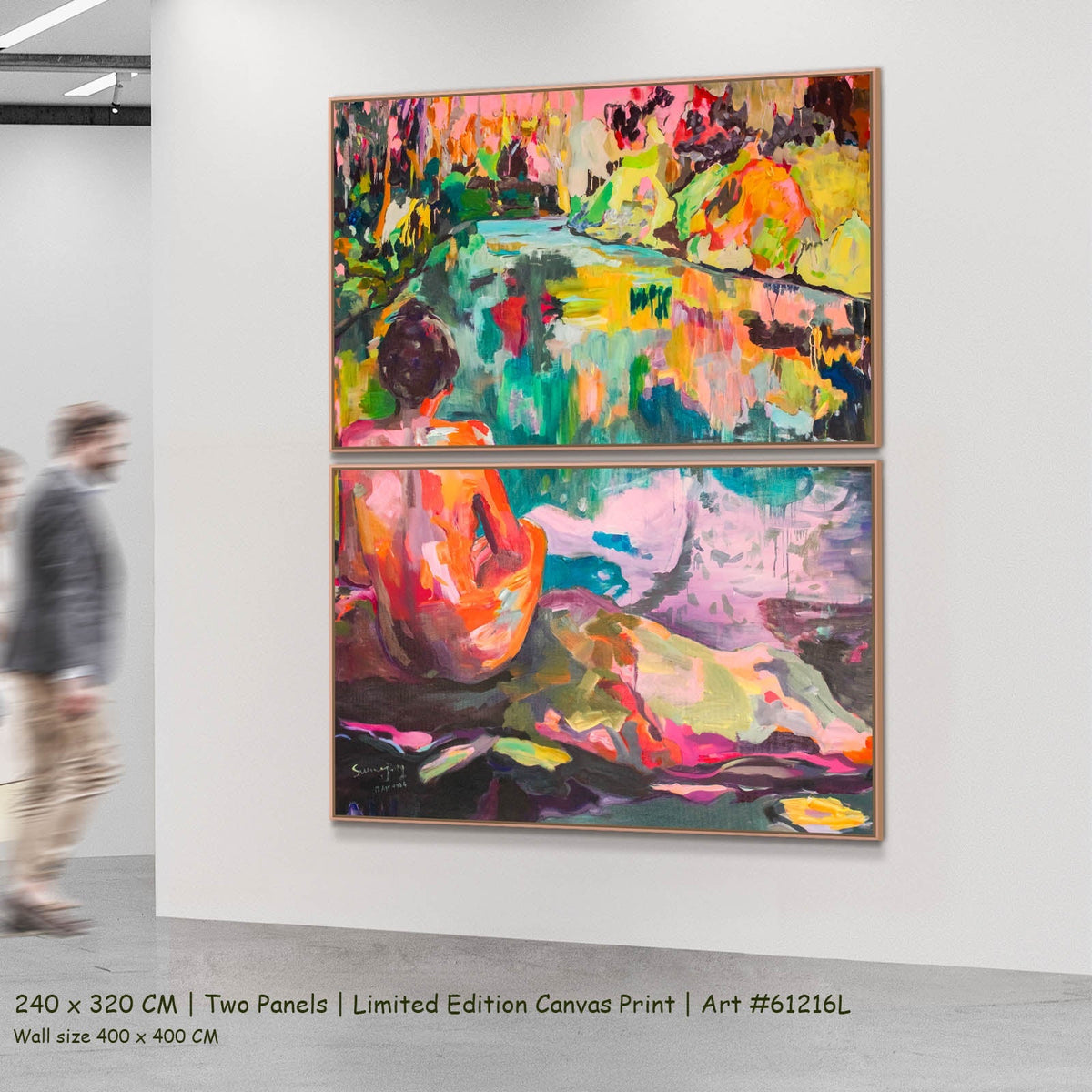 Summer Jiang — The Start of a Summer Contemporary two-panel canvas wall art set, 240 × 320 cm