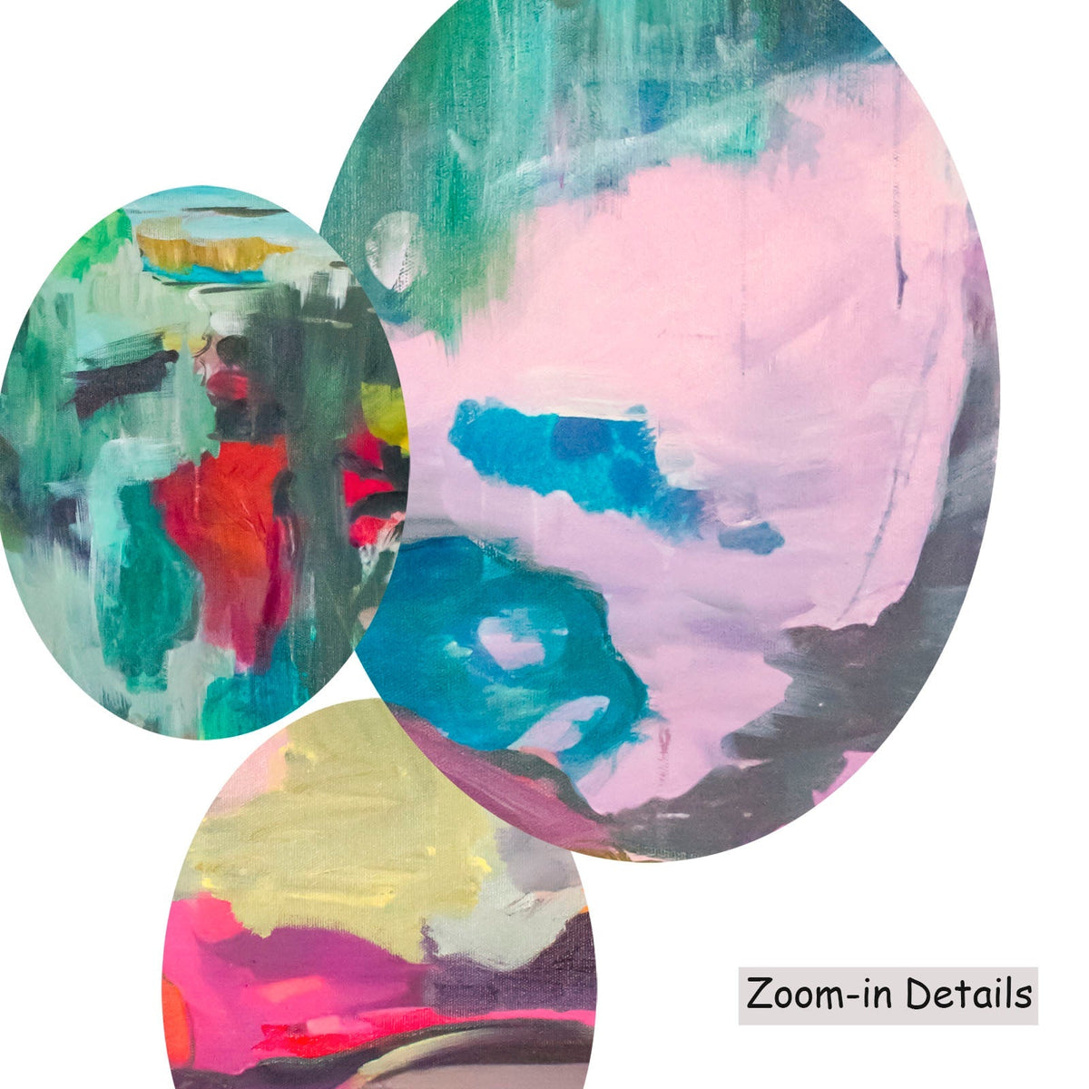 Summer Jiang — The Start of a Summer canvas — close-up of brushwork texture and surface