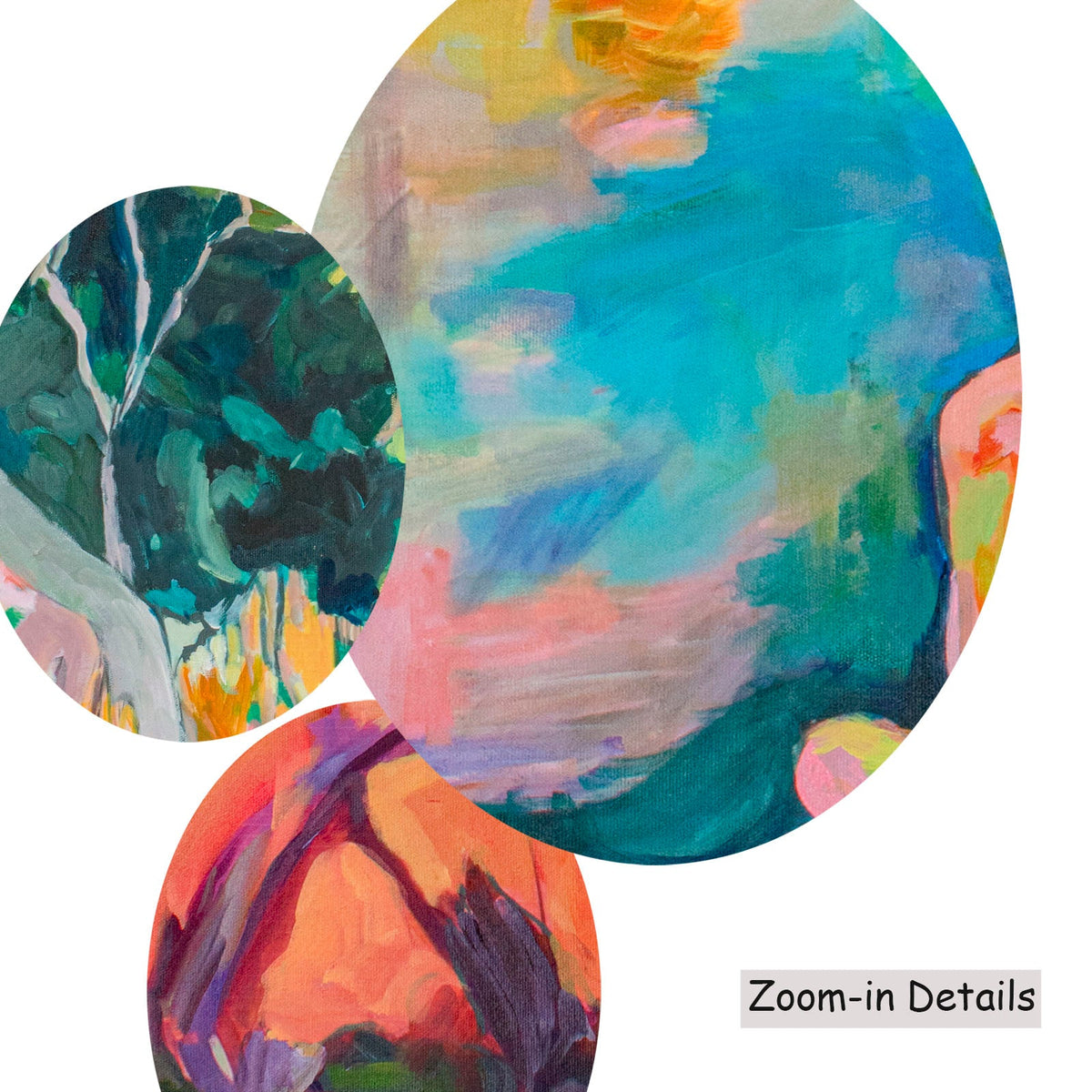 Summer Jiang — Undecorated canvas — close-up of brushwork texture and surface