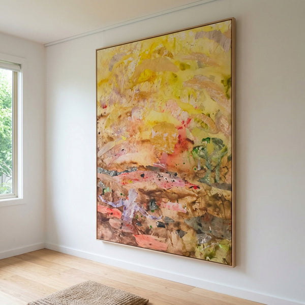 Walk Through Dawn | Limited Edition Oversized Modern Landscape Canvas Print