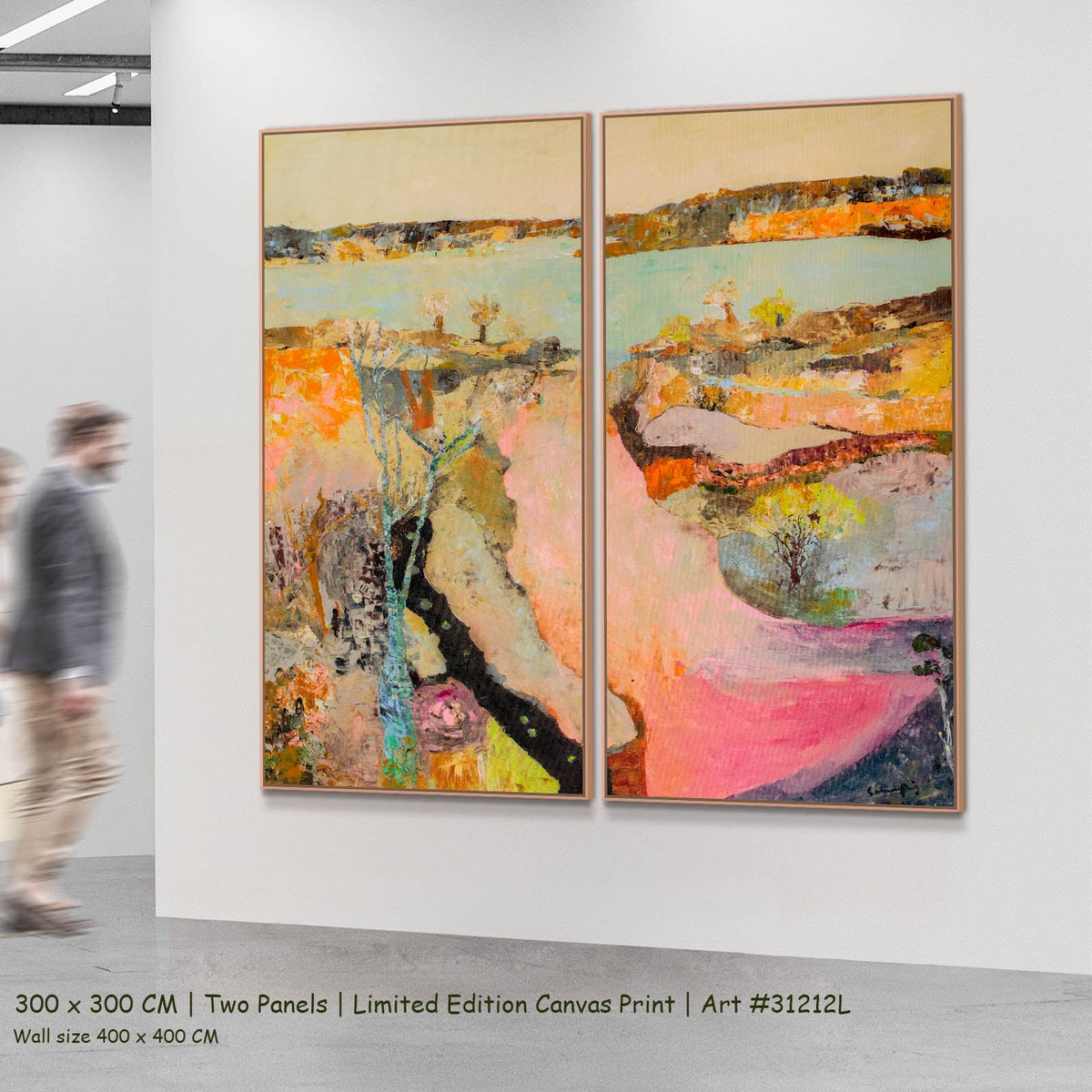 Summer Jiang — Wodonga Abstract two-panel canvas wall art set, 300 × 300 cm