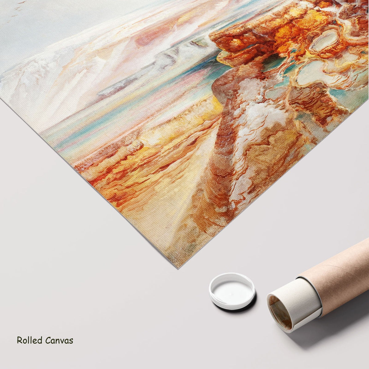 Thomas Moran, Hot Springs of the Yellowstone — rolled canvas 6