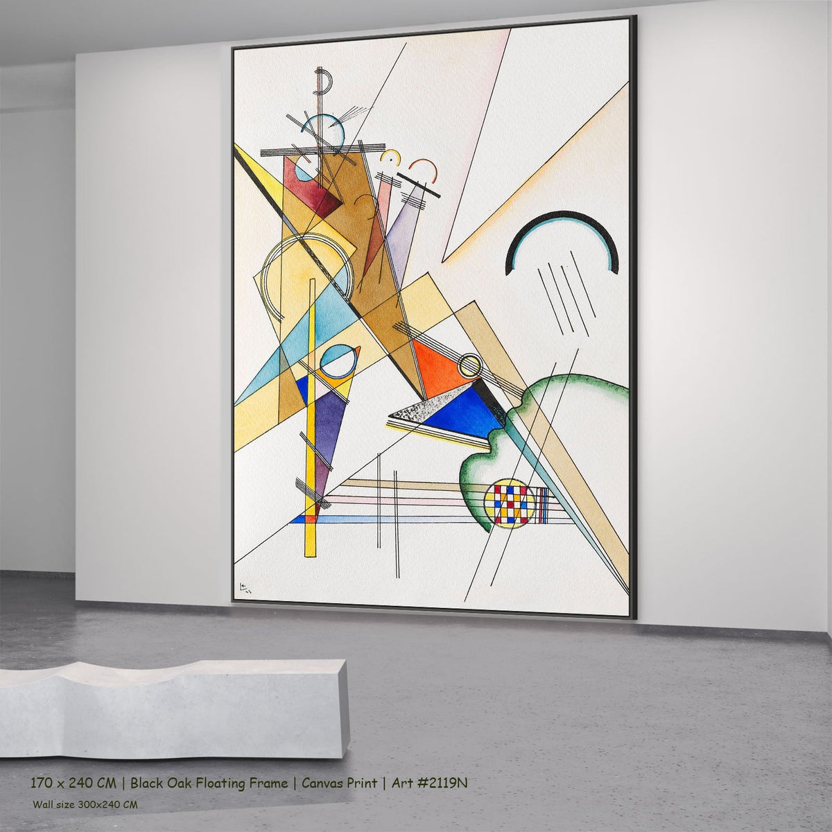 Wassily Kandinsky, Gewebe — 170x240 black oak floating frame 3