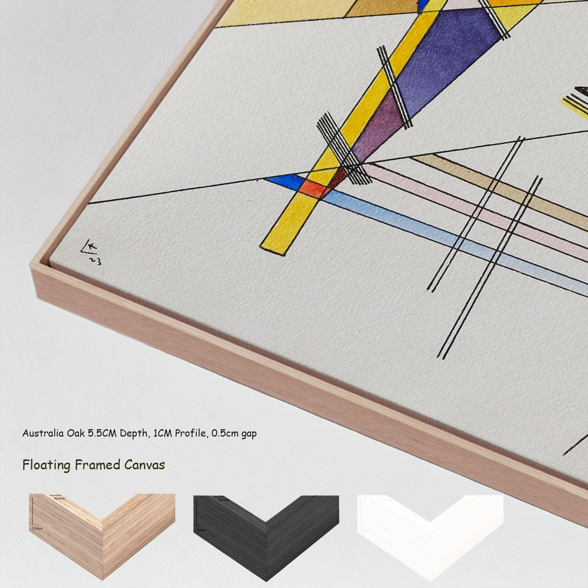 Wassily Kandinsky, Gewebe — floating frames canvas 7