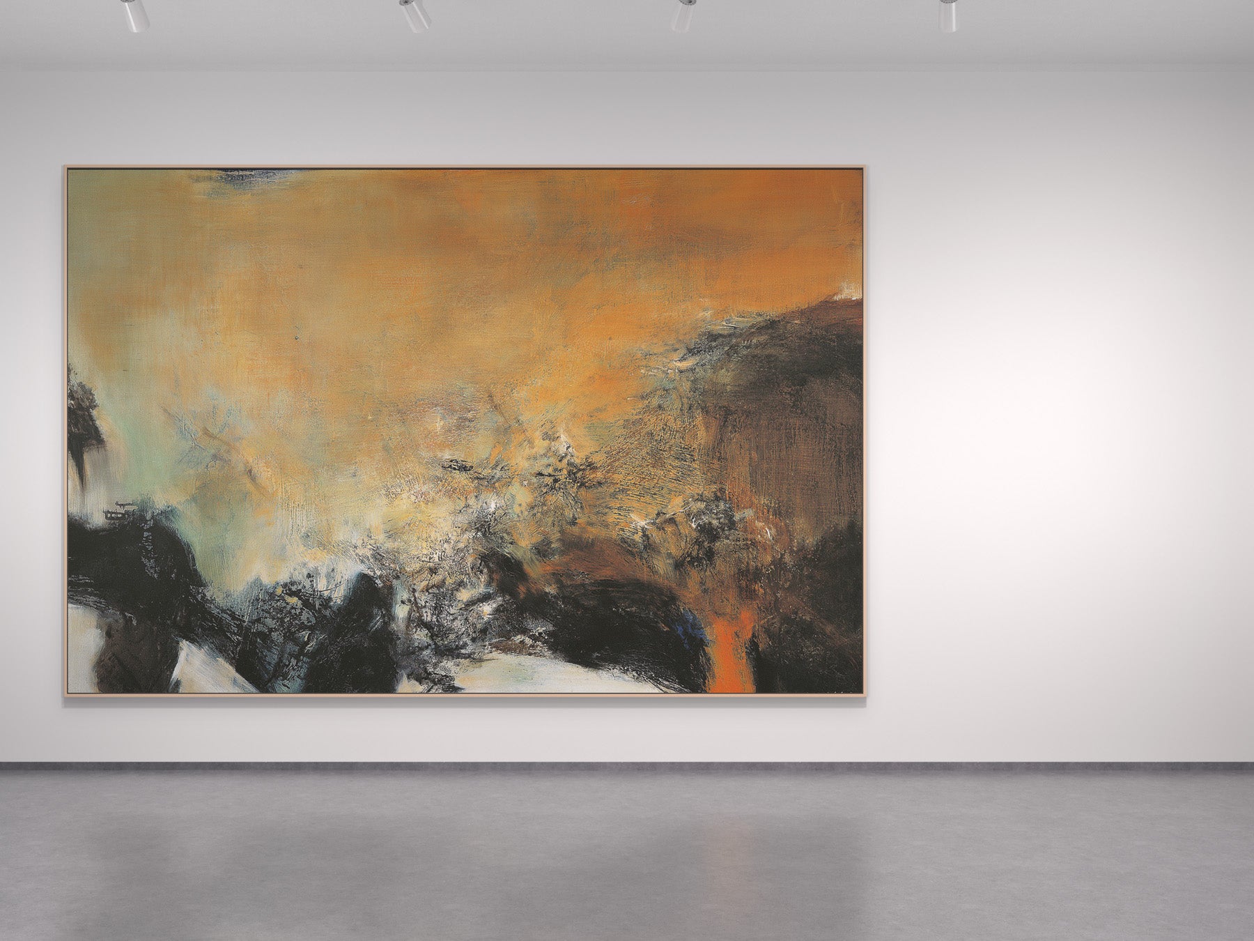 Abstract acrylic painting Artwork, Landscape modern art — view 1