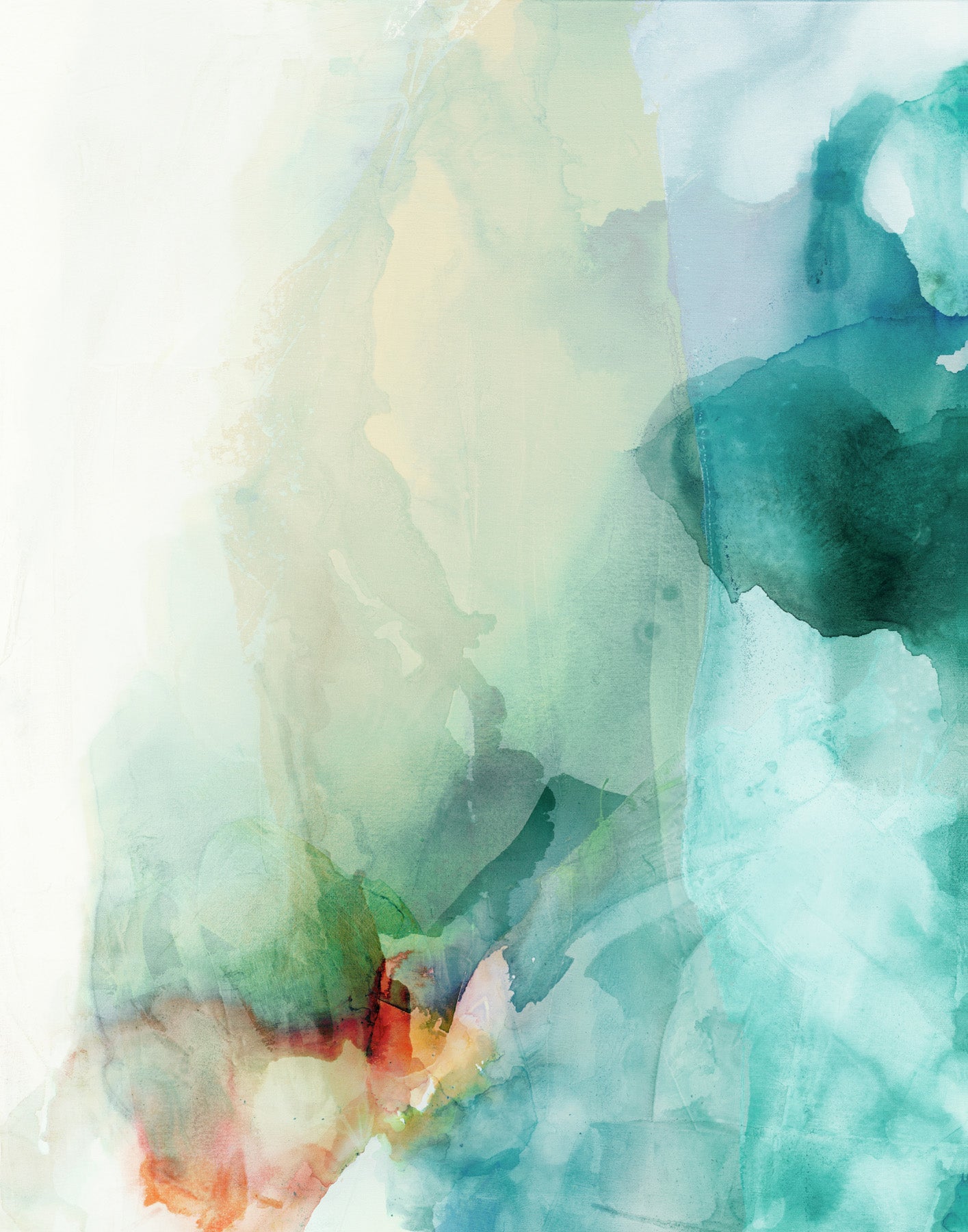 Mystic blue | Ice cap watercolor painting #1003-188