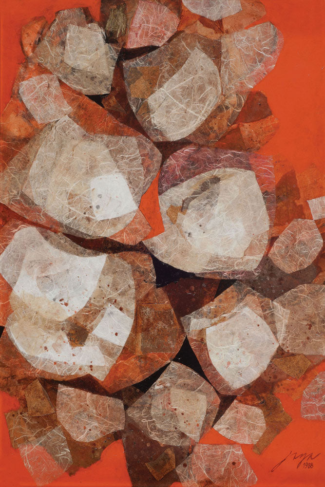 Orange stone | oil painting canvas print | Oversize, large box framed Linen canvas art | #382 - Wall Liberation