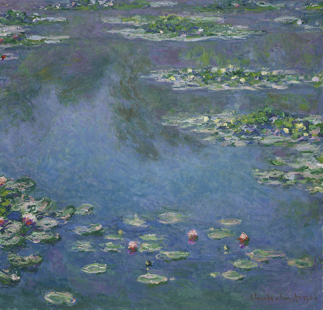 Monet |  Water Lilies 1.75/2 metre | Huge Framed Canvas Print | #822 - Wall Liberation