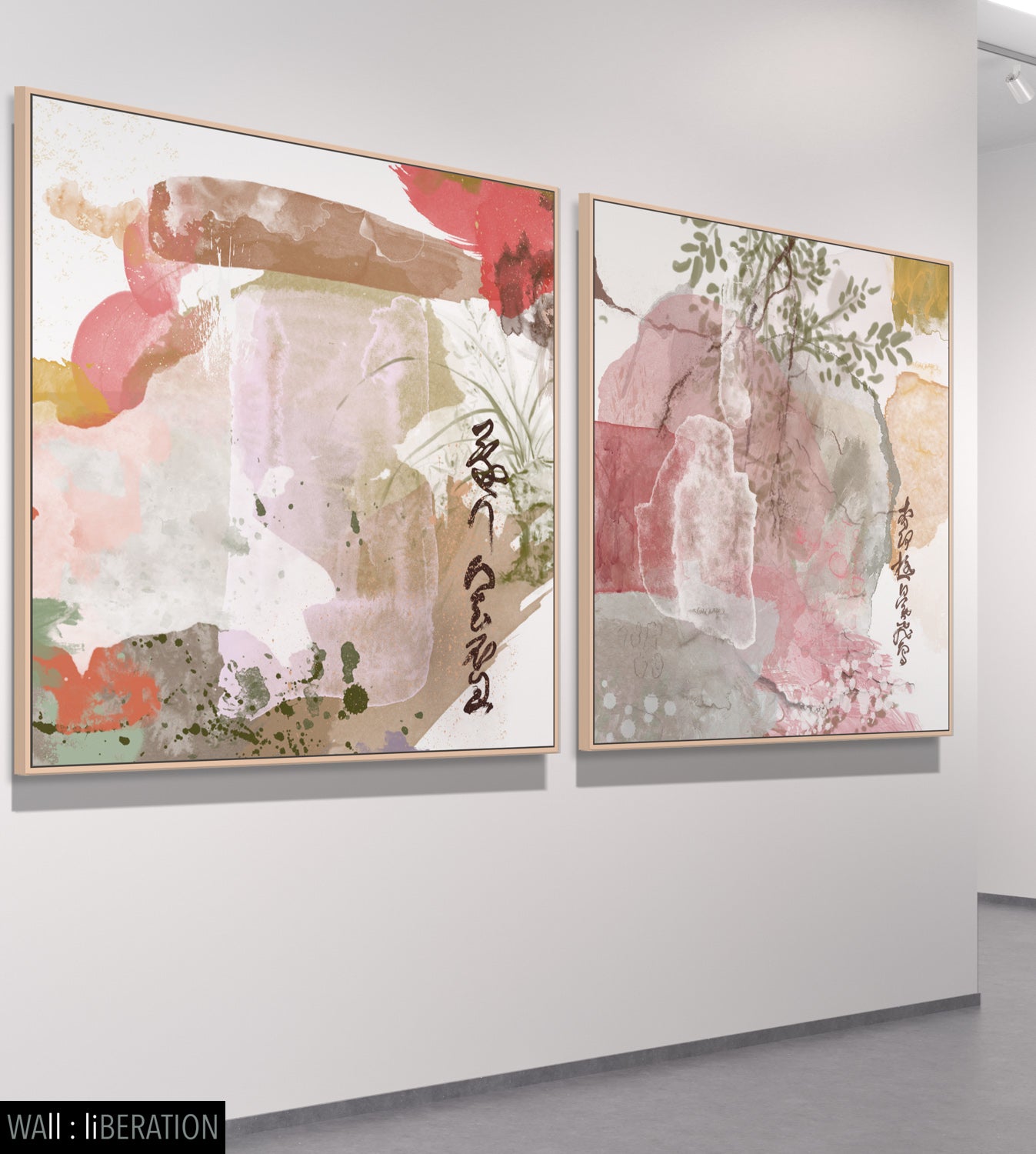 Contemporary art pair I Japanese garden #250122-12-13