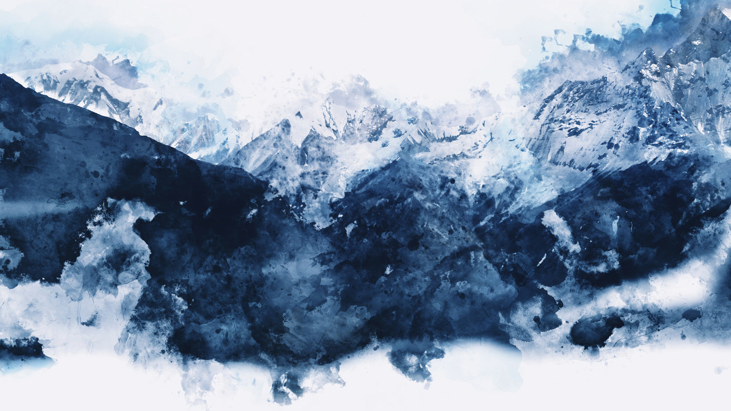 Blue Mountain - Large to oversize canvas art with floating box frame #177 - Wall Liberation