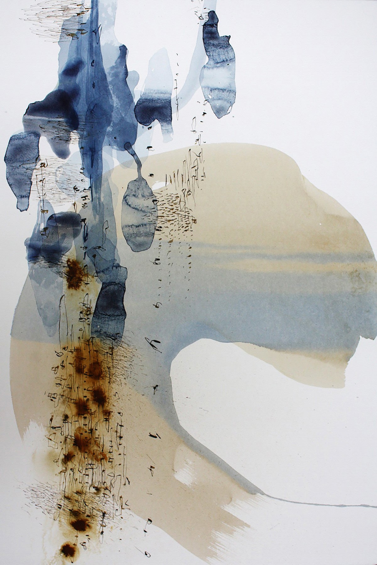 Abstract watercolor painting | ink space #271 - Wall Liberation