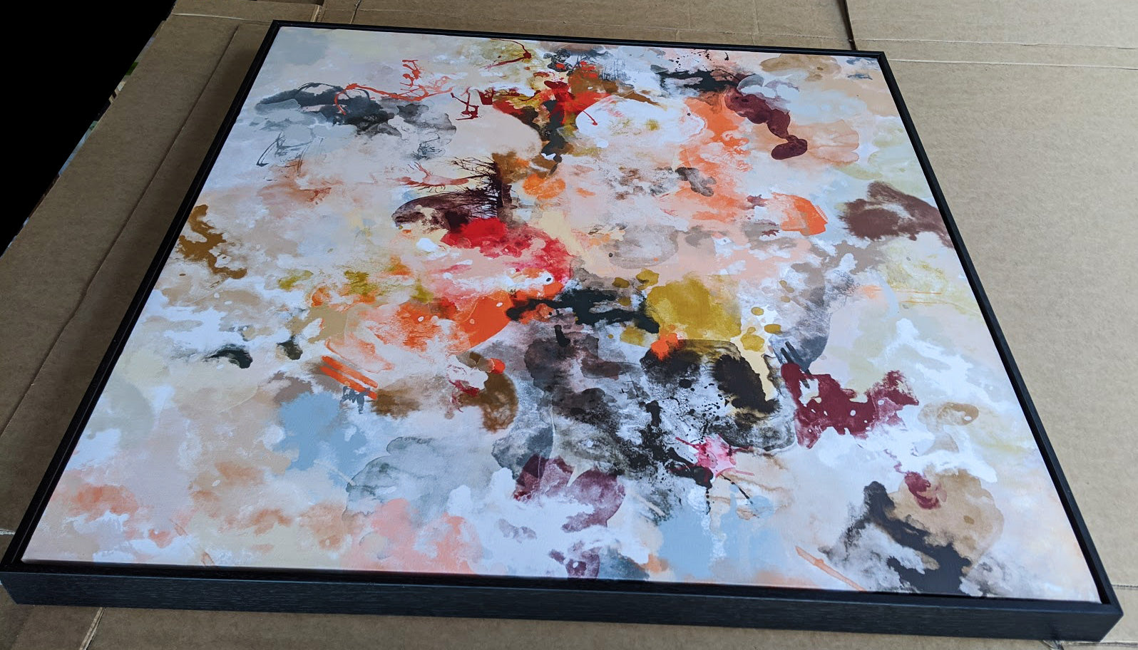 Abstract acrylic watercolor modern art print |  Cherry Lake #22573