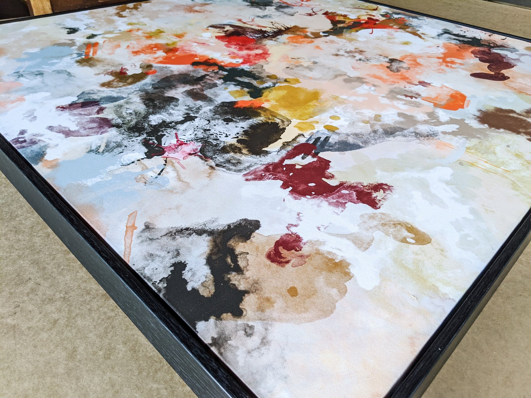 Abstract acrylic watercolor modern art print |  Cherry Lake #22573