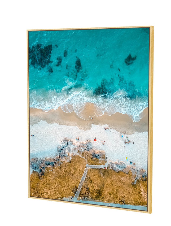 Blue summer 2 - oversize canvas art with floating box frame - Wall Liberation